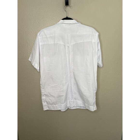 D'Yuvas Mens White Shirt 38 short sleeve button up collared cotton mexico - Picture 5 of 6